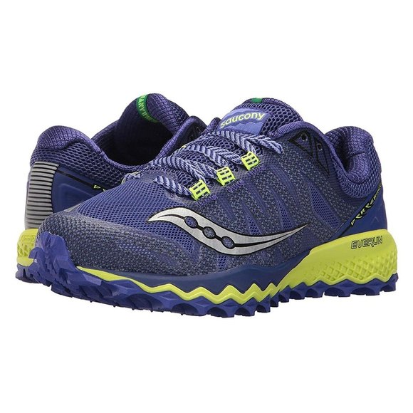 Saucony Women’s Peregrine 7, Blue Citron Size 9.5 - Picture 3 of 7